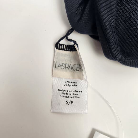 L*Space Vera Bikini Top in Black Ribbed Size Small NWT - Picture 6 of 6